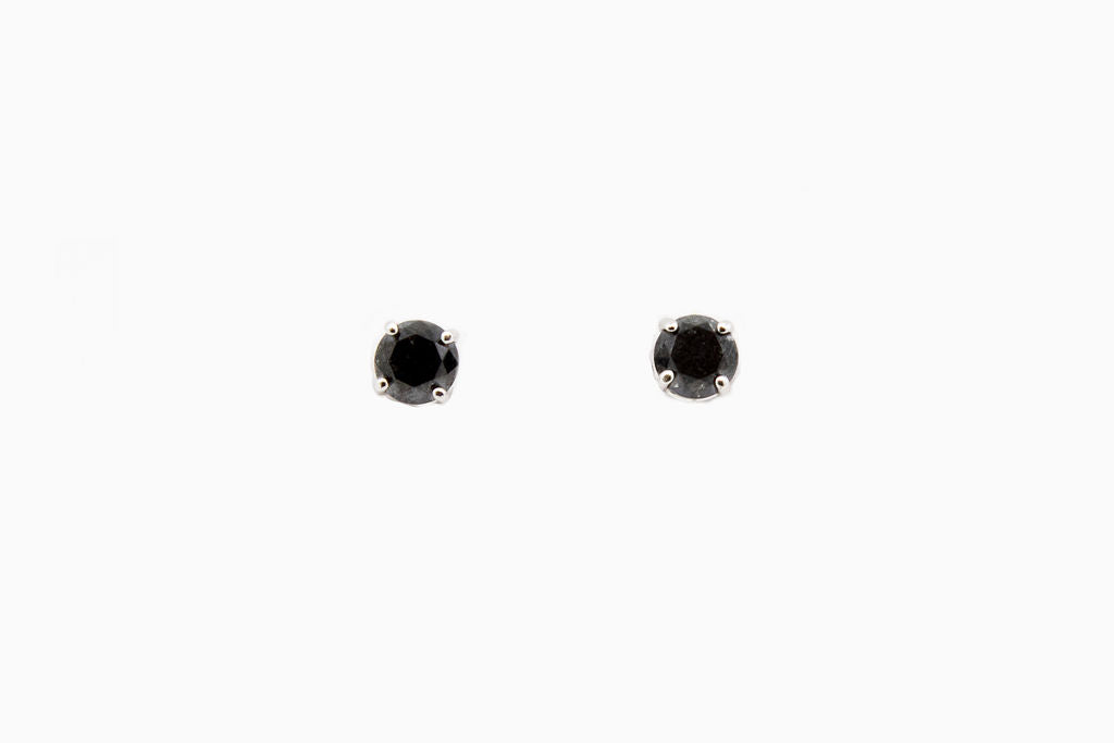 Small Black Diamond Horn Earrings | The Karat Store